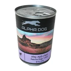 מזון לכלבים רטוב אלפה דוג פטה טלה 375 גרם